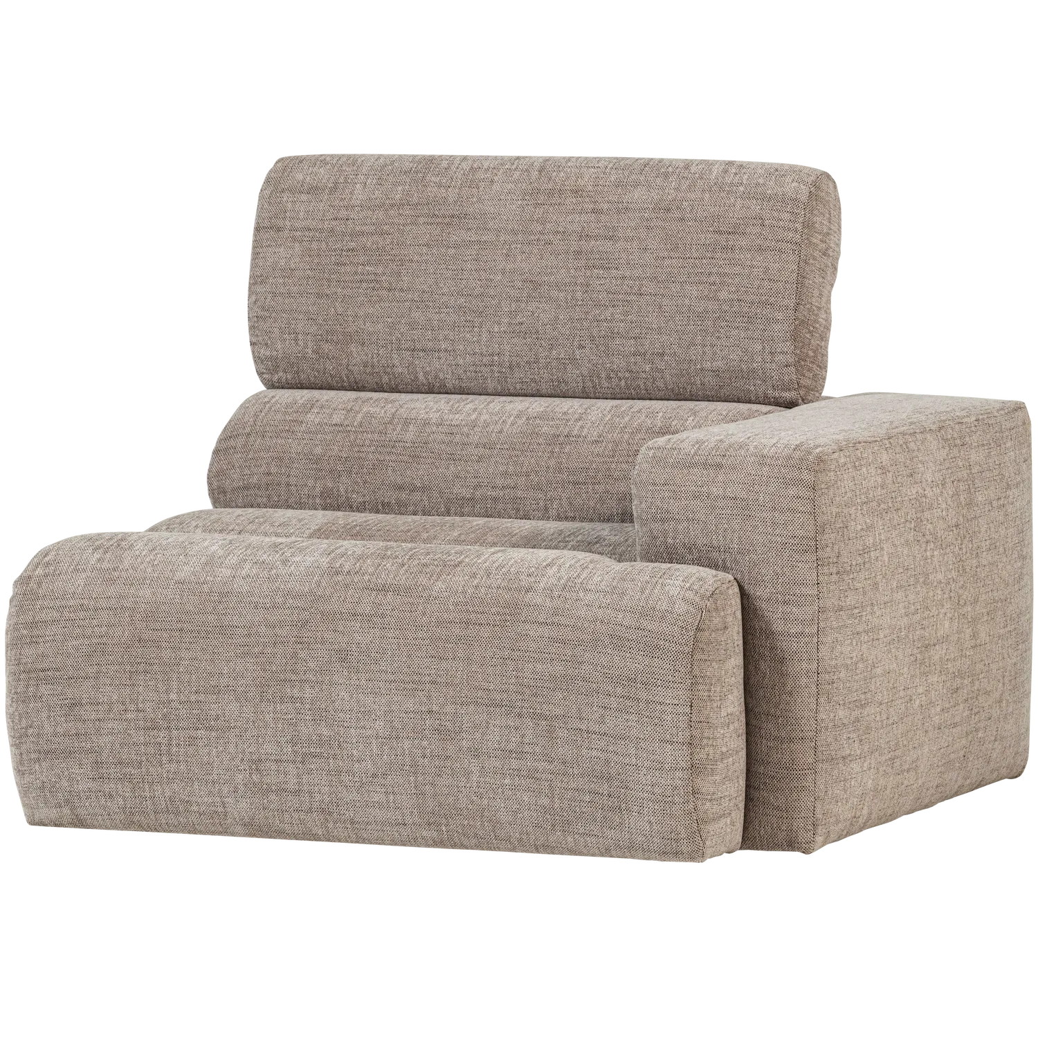 Woood Novi 1 Zits Element Arm Rechts Naturel Melange - KwaliteitWonen.nl