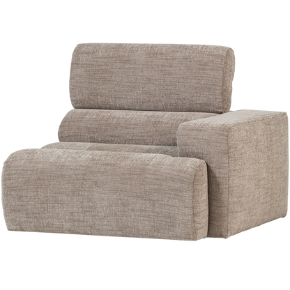 Woood Novi 1 Zits Element Arm Rechts Naturel Melange - KwaliteitWonen.nl