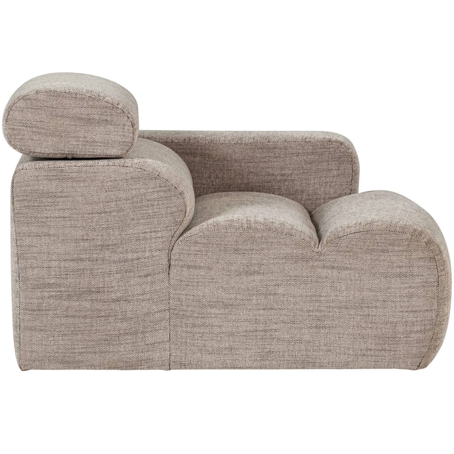 Woood Novi 1 Zits Element Arm Rechts Naturel Melange - KwaliteitWonen.nl