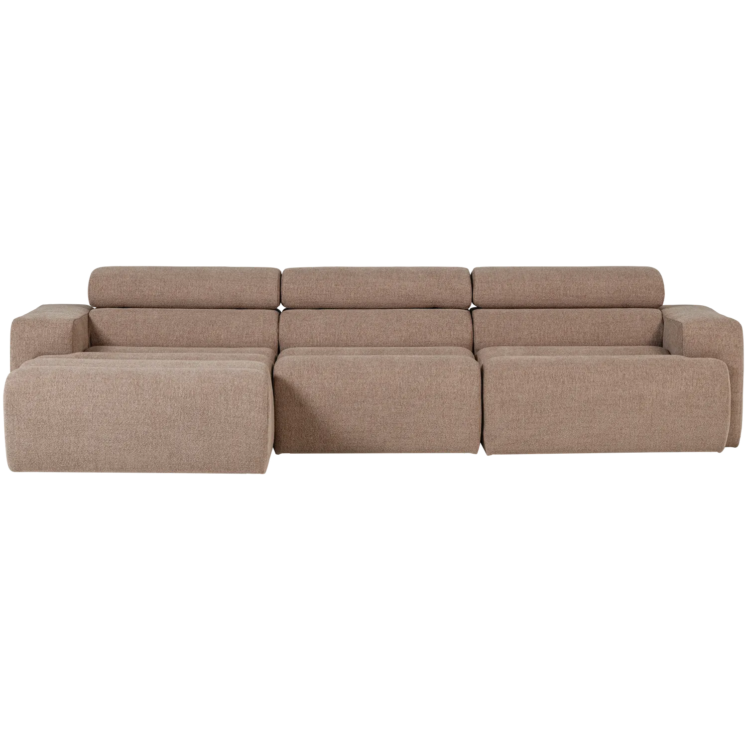 Woood Novi Chaise Longue Bank Links Boucle Taupe - KwaliteitWonen.nl