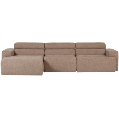 Woood Novi Chaise Longue Bank Links Boucle Taupe - KwaliteitWonen.nl