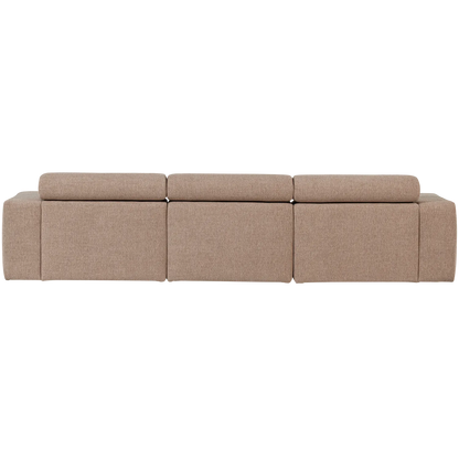 Woood Novi Chaise Longue Bank Links Boucle Taupe - KwaliteitWonen.nl