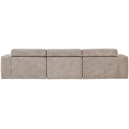 Woood Novi Chaise Longue Bank Links Naturel Melange - KwaliteitWonen.nl