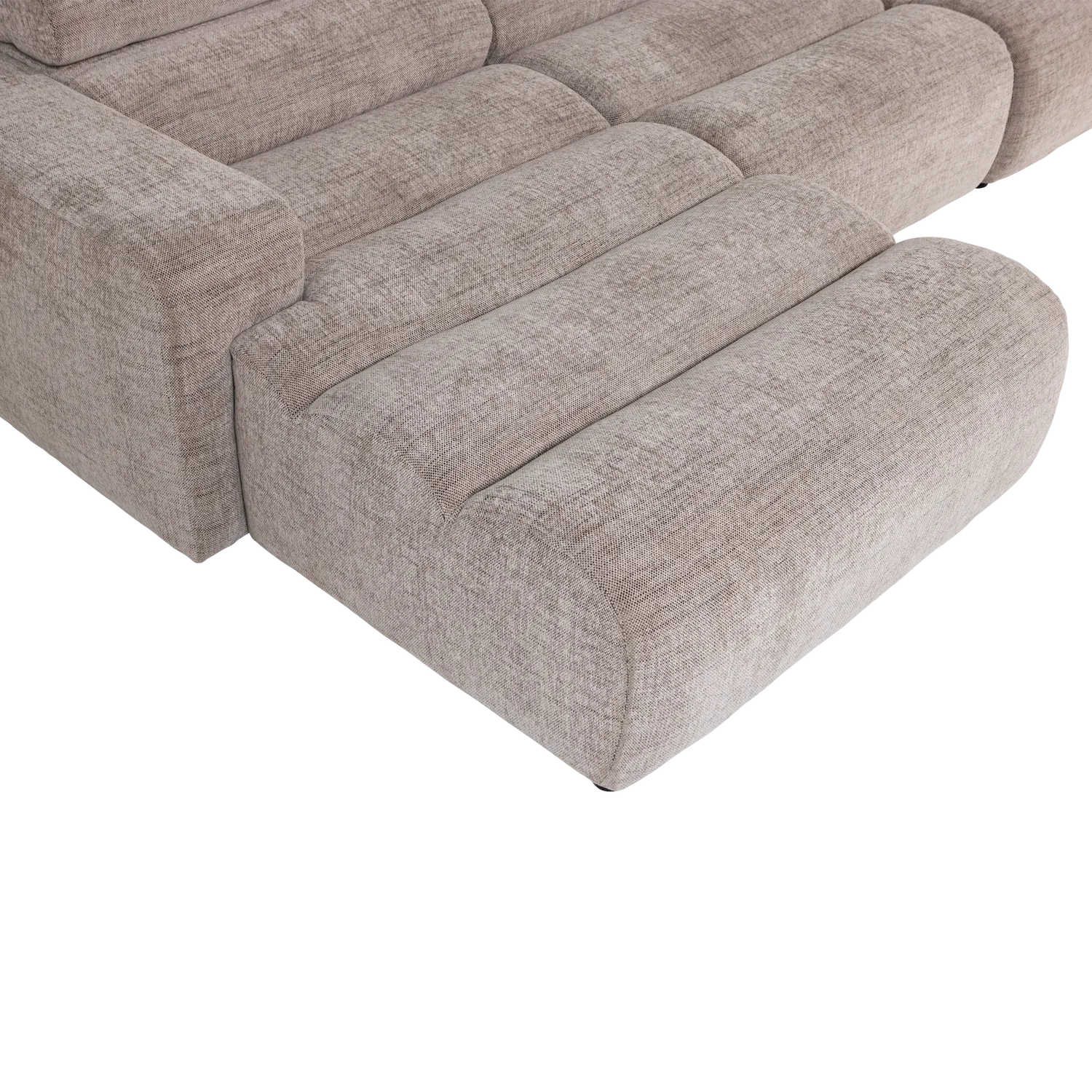 Woood Novi Chaise Longue Bank Links Naturel Melange - KwaliteitWonen.nl