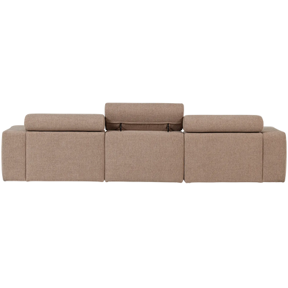 Woood Novi Chaise Longue Bank Rechts Boucle Taupe - KwaliteitWonen.nl