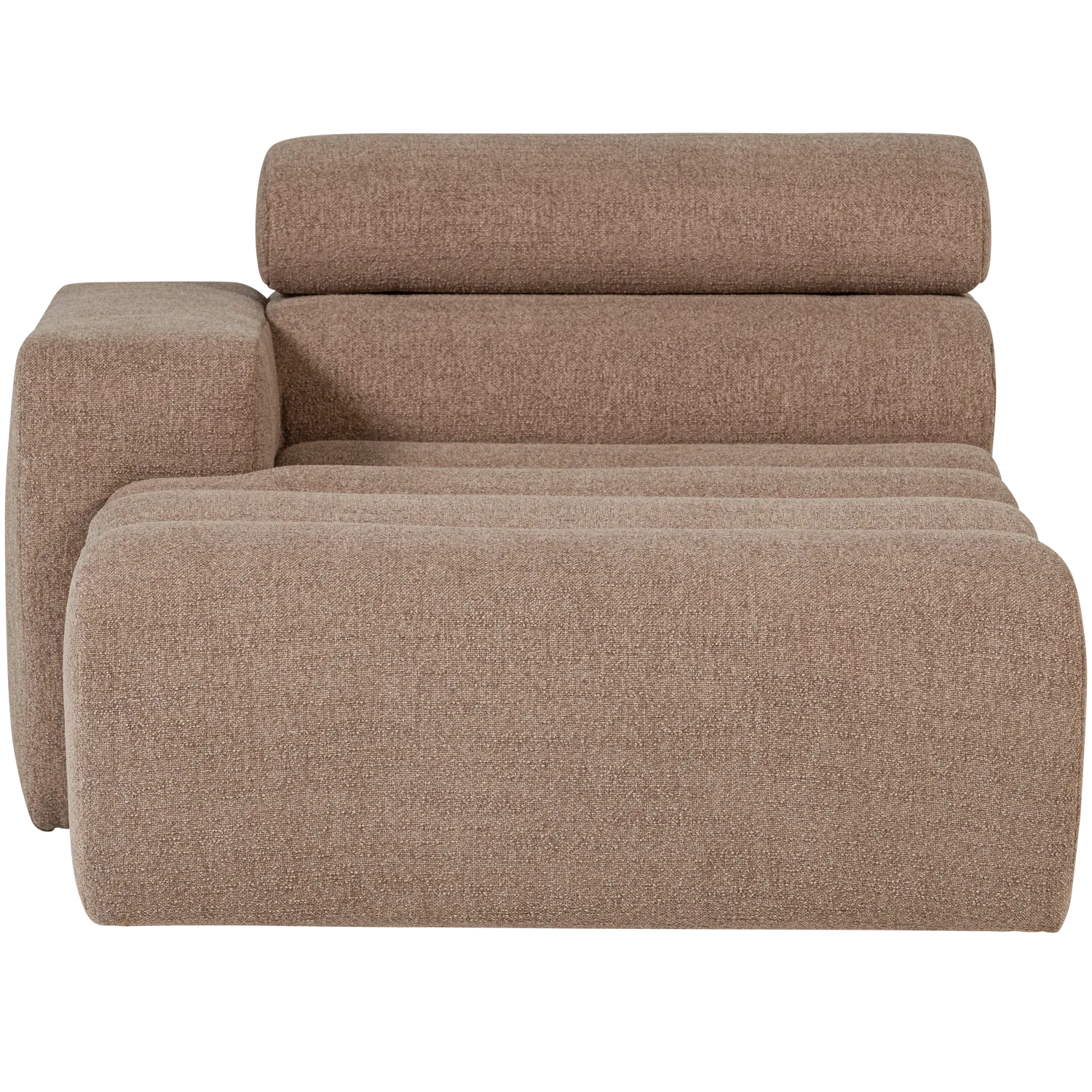 Woood Novi Chaise Longue Element Arm Links Boucle Taupe - KwaliteitWonen.nl