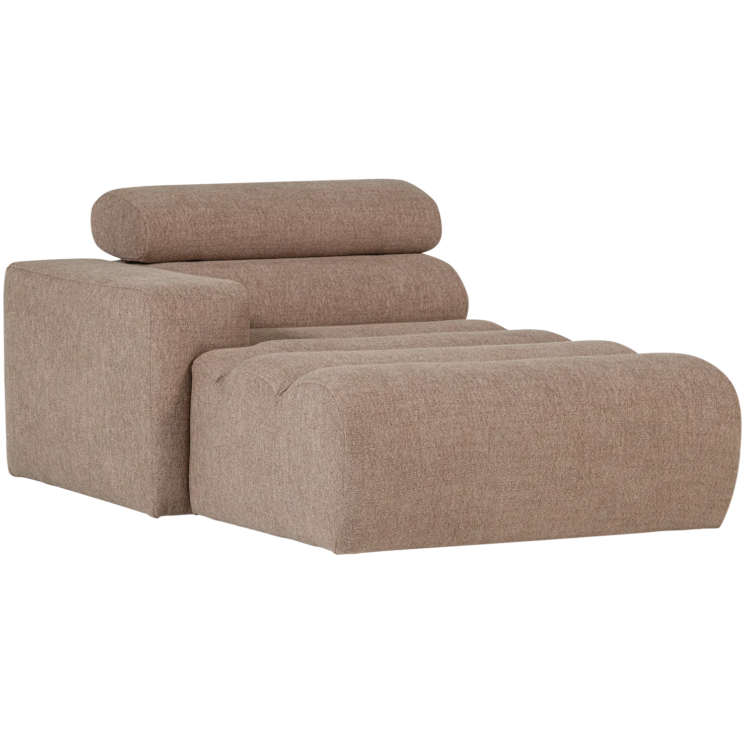 Woood Novi Chaise Longue Element Arm Links Boucle Taupe - KwaliteitWonen.nl