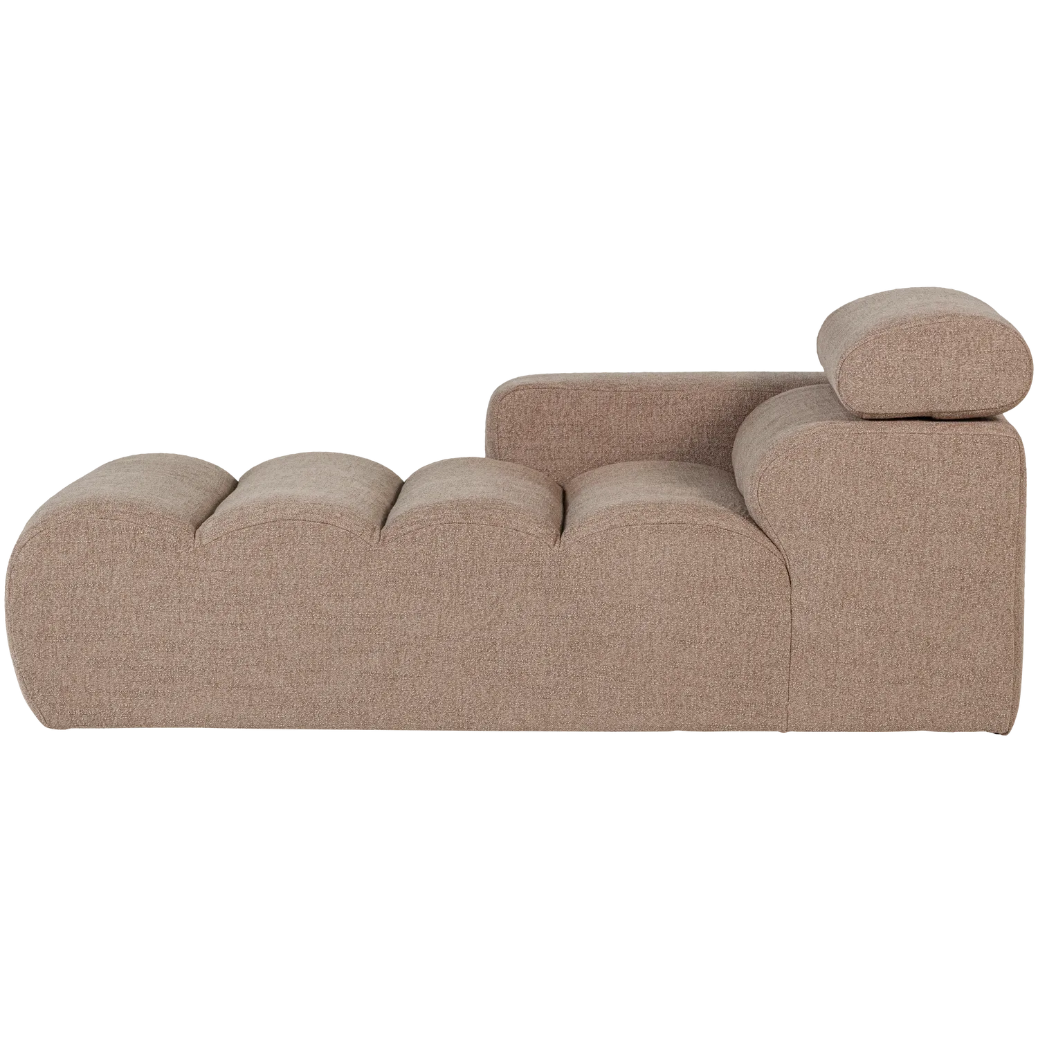 Woood Novi Chaise Longue Element Arm Links Boucle Taupe - KwaliteitWonen.nl