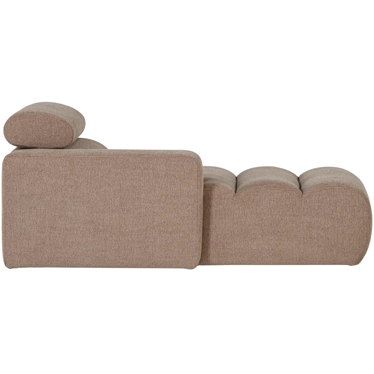 Woood Novi Chaise Longue Element Arm Links Boucle Taupe - KwaliteitWonen.nl