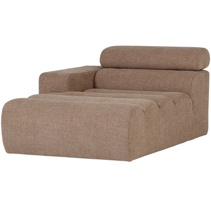 Woood Novi Chaise Longue Element Arm Links Boucle Taupe - KwaliteitWonen.nl