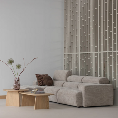 Woood Novi Chaise Longue Element Arm Links Naturel Melange - KwaliteitWonen.nl