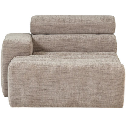 Woood Novi Chaise Longue Element Arm Links Naturel Melange - KwaliteitWonen.nl