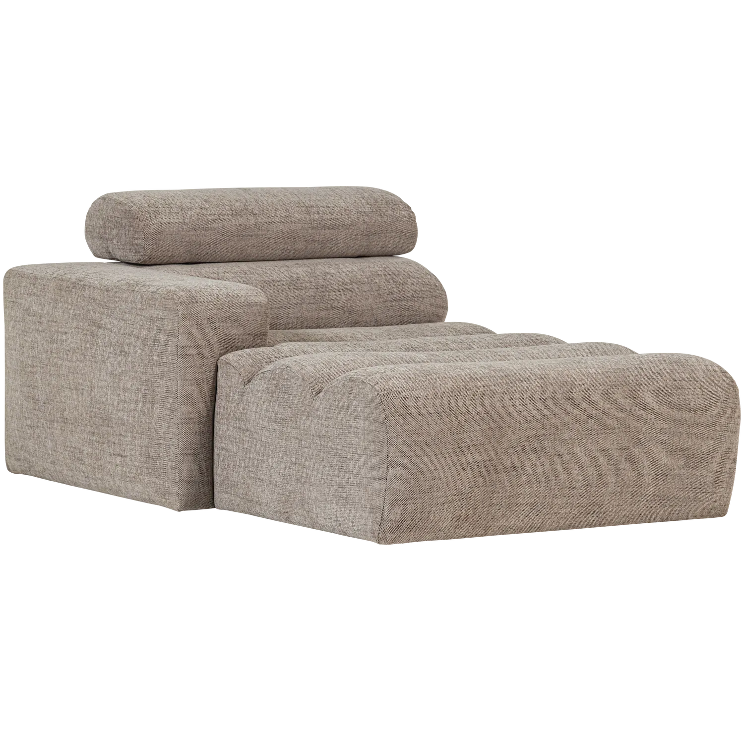 Woood Novi Chaise Longue Element Arm Links Naturel Melange - KwaliteitWonen.nl