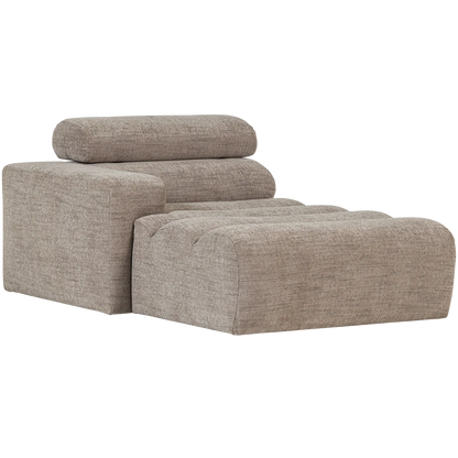 Woood Novi Chaise Longue Element Arm Links Naturel Melange - KwaliteitWonen.nl