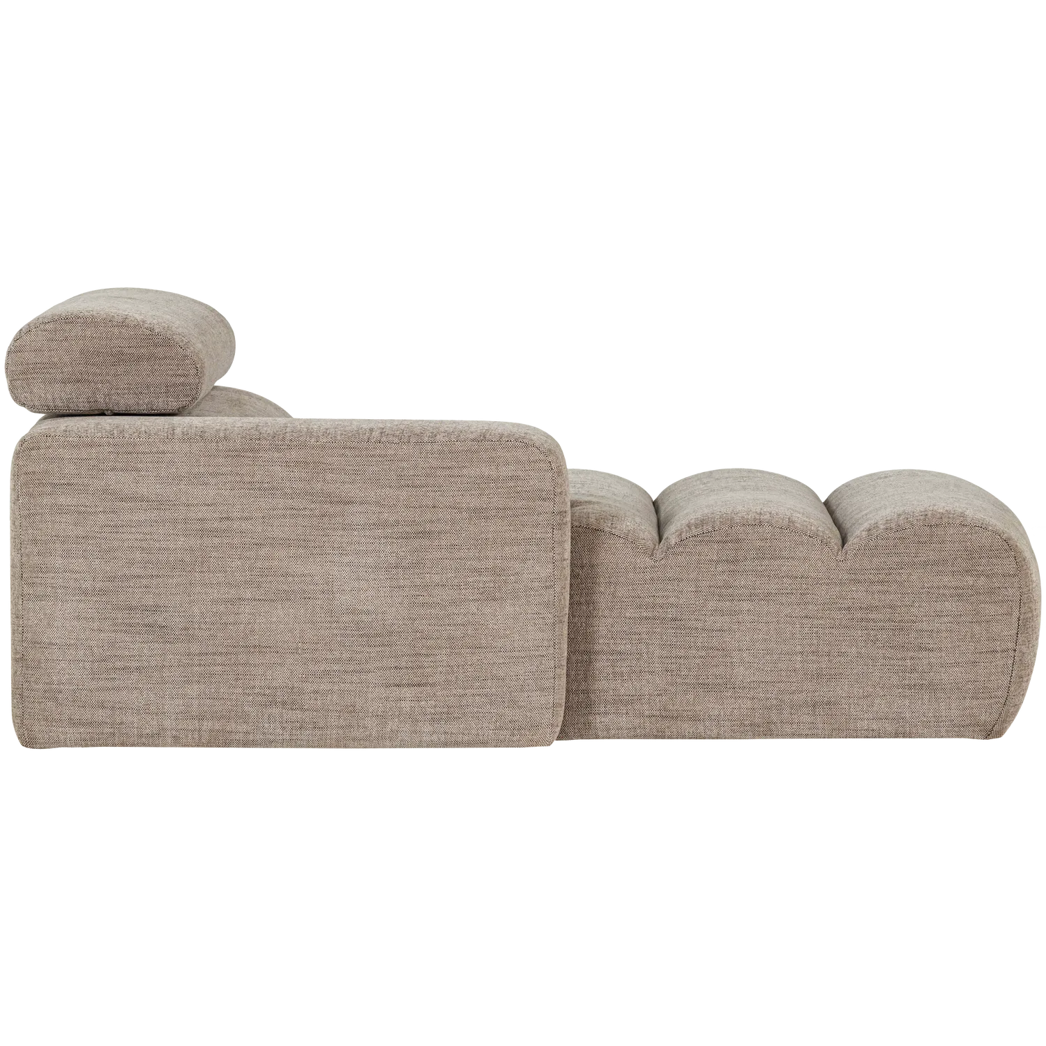 Woood Novi Chaise Longue Element Arm Links Naturel Melange - KwaliteitWonen.nl