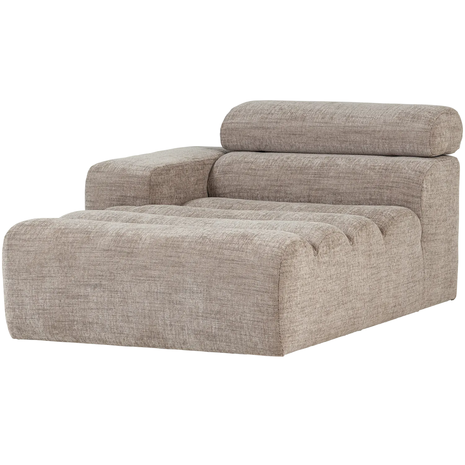Woood Novi Chaise Longue Element Arm Links Naturel Melange - KwaliteitWonen.nl