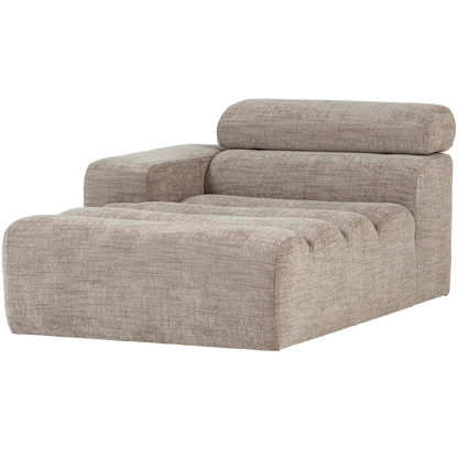 Woood Novi Chaise Longue Element Arm Links Naturel Melange - KwaliteitWonen.nl