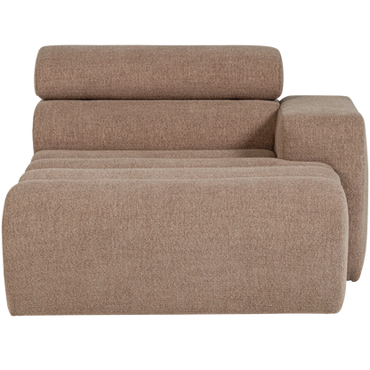 Woood Novi Chaise Longue Element Arm Rechts Boucle Taupe - KwaliteitWonen.nl
