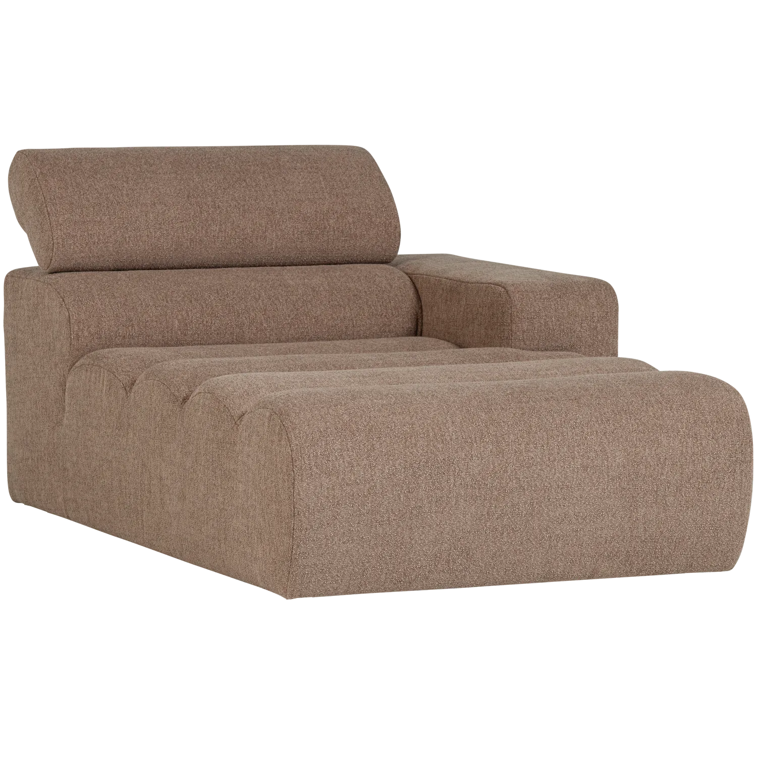 Woood Novi Chaise Longue Element Arm Rechts Boucle Taupe - KwaliteitWonen.nl