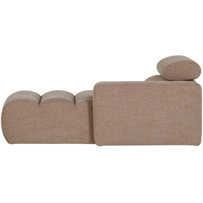 Woood Novi Chaise Longue Element Arm Rechts Boucle Taupe - KwaliteitWonen.nl