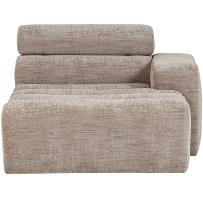 Woood Novi Chaise Longue Element Arm Rechts Naturel Melange - KwaliteitWonen.nl
