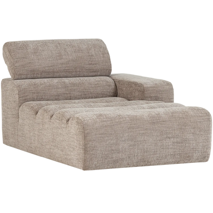 Woood Novi Chaise Longue Element Arm Rechts Naturel Melange - KwaliteitWonen.nl
