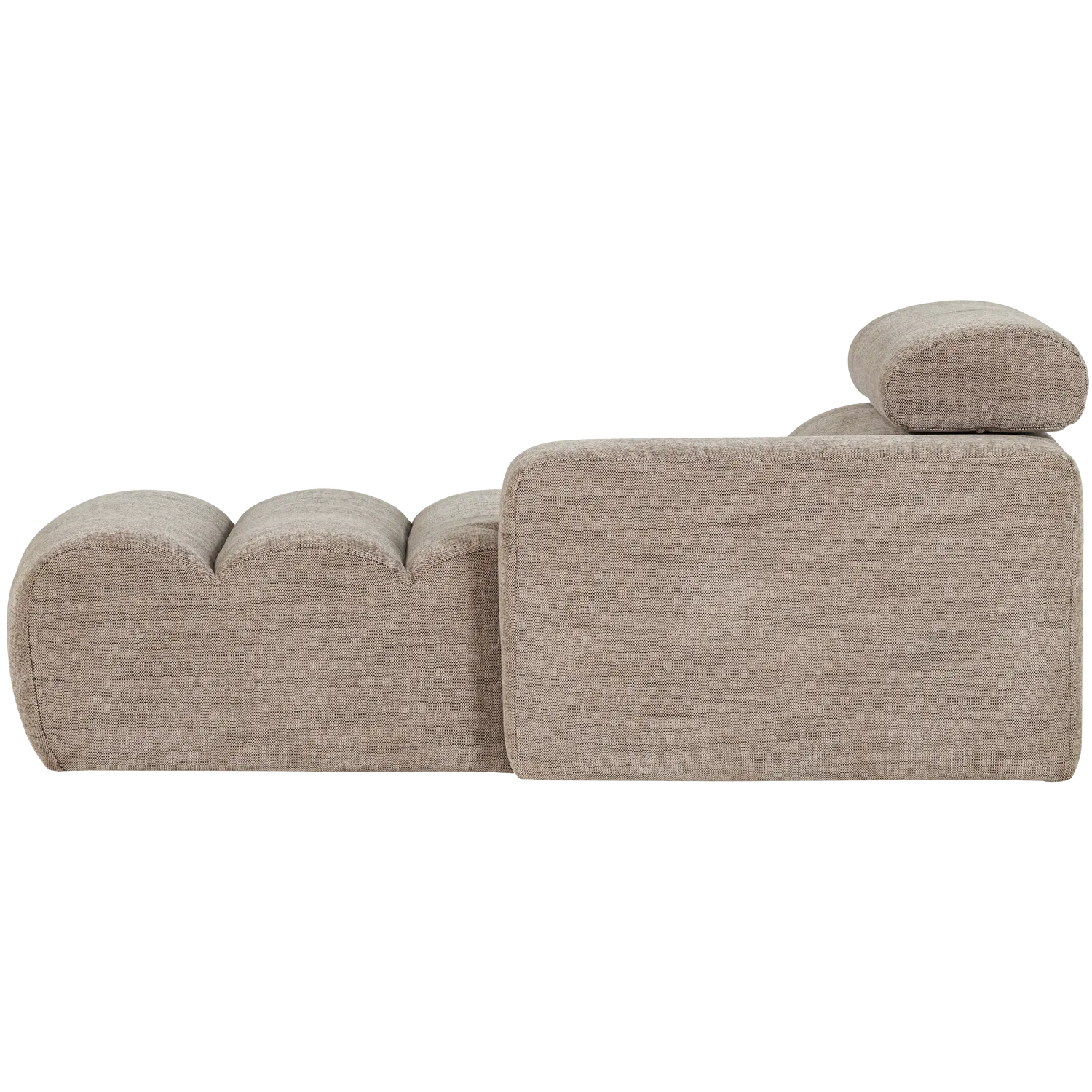 Woood Novi Chaise Longue Element Arm Rechts Naturel Melange - KwaliteitWonen.nl