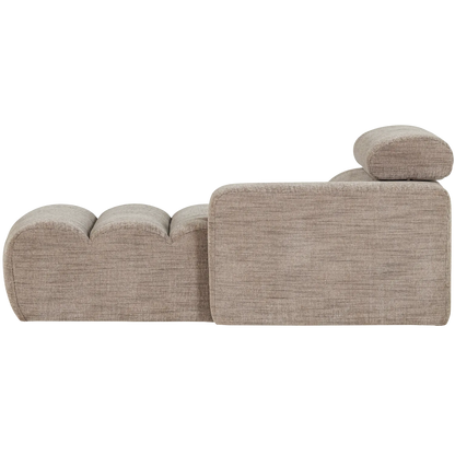 Woood Novi Chaise Longue Element Arm Rechts Naturel Melange - KwaliteitWonen.nl