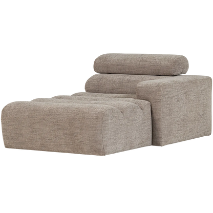 Woood Novi Chaise Longue Element Arm Rechts Naturel Melange - KwaliteitWonen.nl