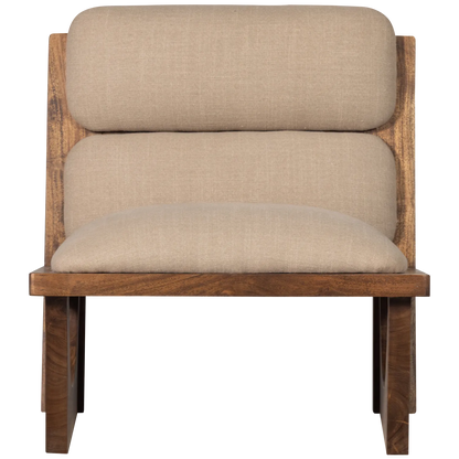Woood Opulent Fauteuil Boucle/Hout Naturel - KwaliteitWonen.nl