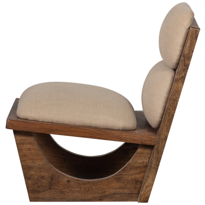 Woood Opulent Fauteuil Boucle/Hout Naturel - KwaliteitWonen.nl