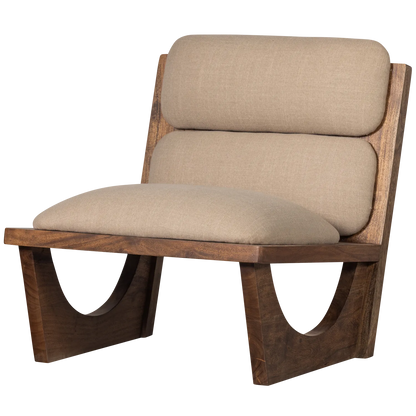 Woood Opulent Fauteuil Boucle/Hout Naturel - KwaliteitWonen.nl