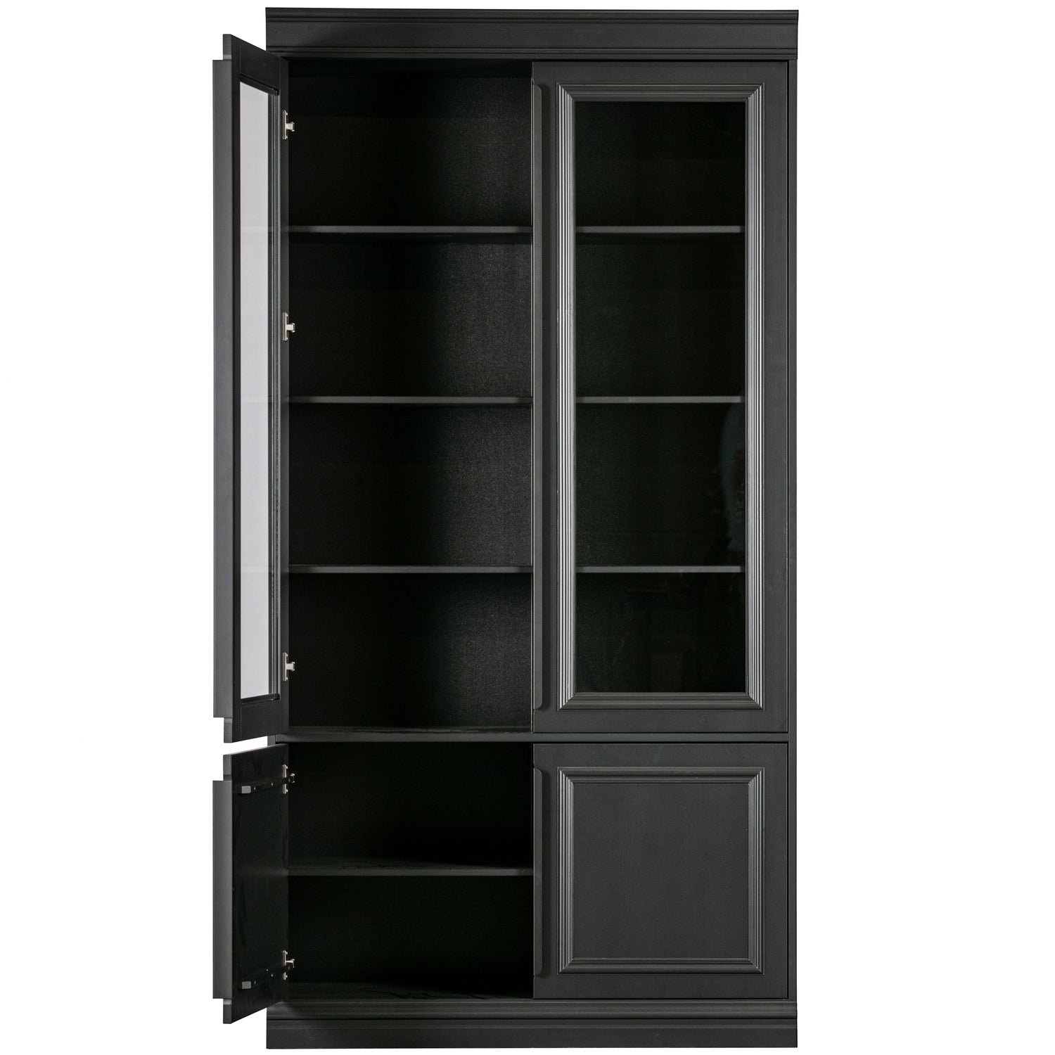 Woood Organize Vitrinekast 44 Cm Grenen Matzwart [Fsc] - KwaliteitWonen.nl