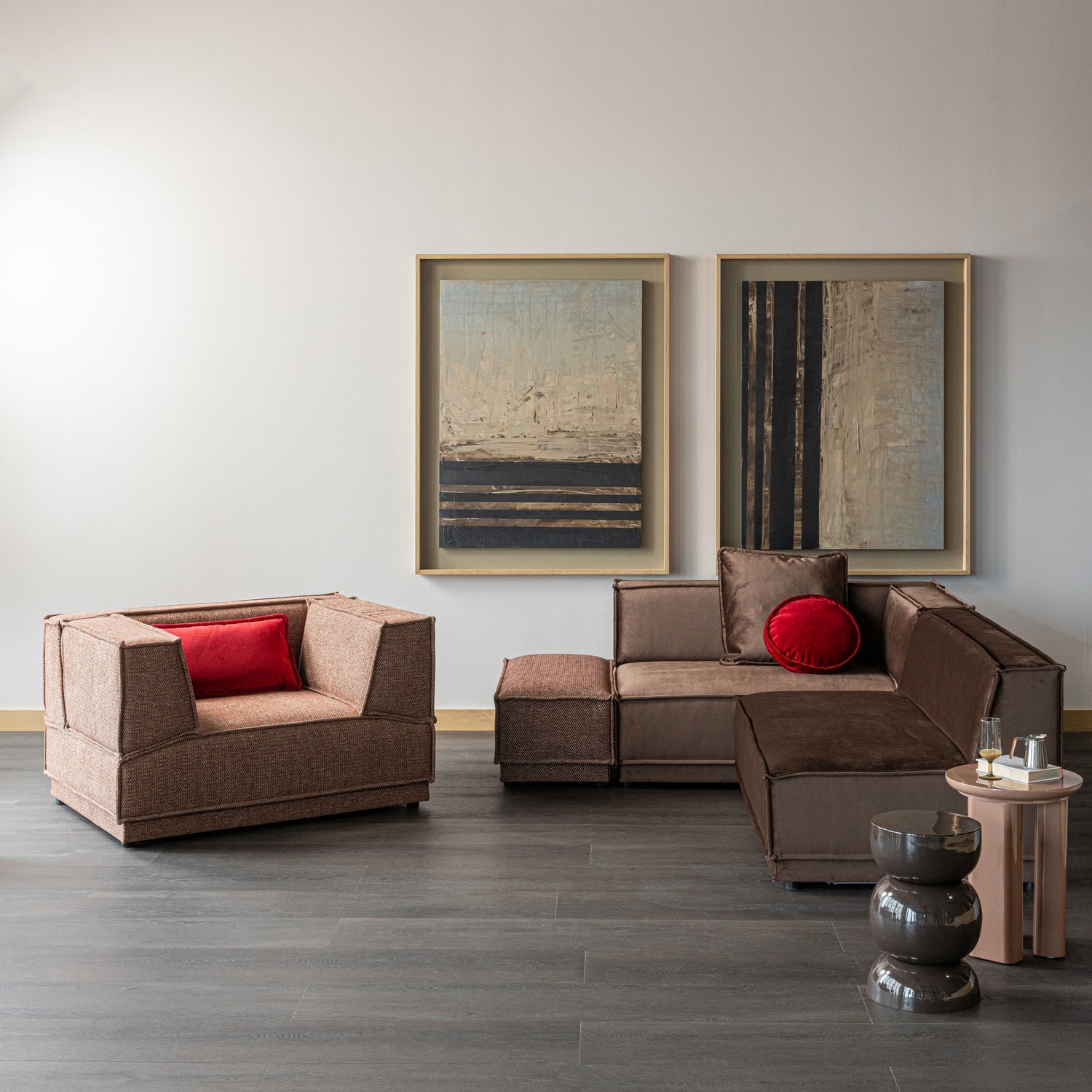 Woood Orivo Bijzettafel Hout Hoogglans Oudroze [Fsc] - KwaliteitWonen.nl