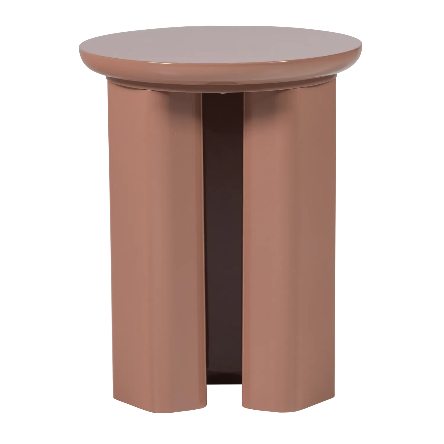 Woood Orivo Bijzettafel Hout Hoogglans Oudroze [Fsc] - KwaliteitWonen.nl