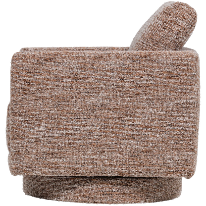 Woood Oska Draaifauteuil Bruin Melange - KwaliteitWonen.nl