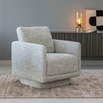 Woood Oska Draaifauteuil Naturel Melange - KwaliteitWonen.nl