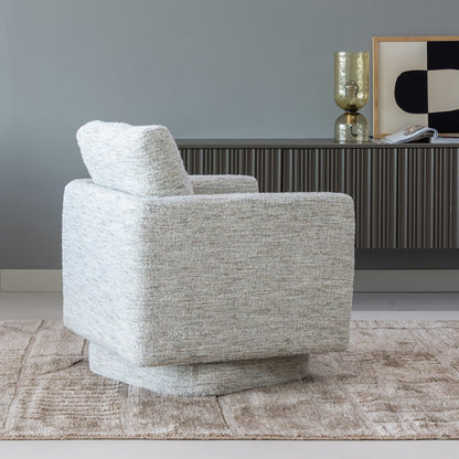 Woood Oska Draaifauteuil Naturel Melange - KwaliteitWonen.nl