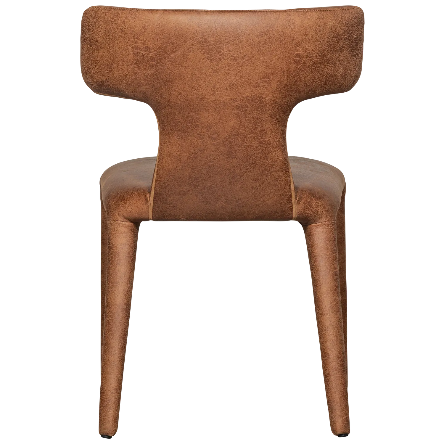 Woood Permit Eetkamerstoel Leerlook Cognac - KwaliteitWonen.nl