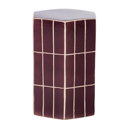 Woood Plu Decoratieve Bijzettafel Keramiek Paars 42x30x26cm - KwaliteitWonen.nl
