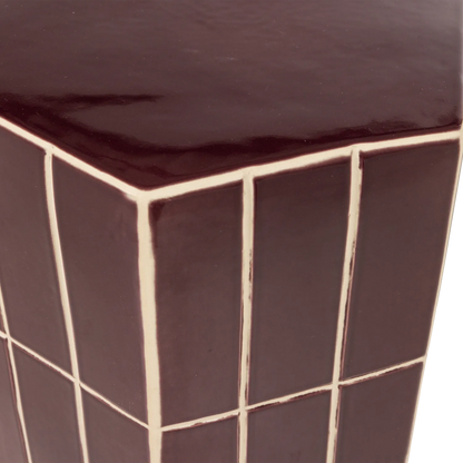 Woood Plu Decoratieve Bijzettafel Keramiek Paars 42x30x26cm - KwaliteitWonen.nl