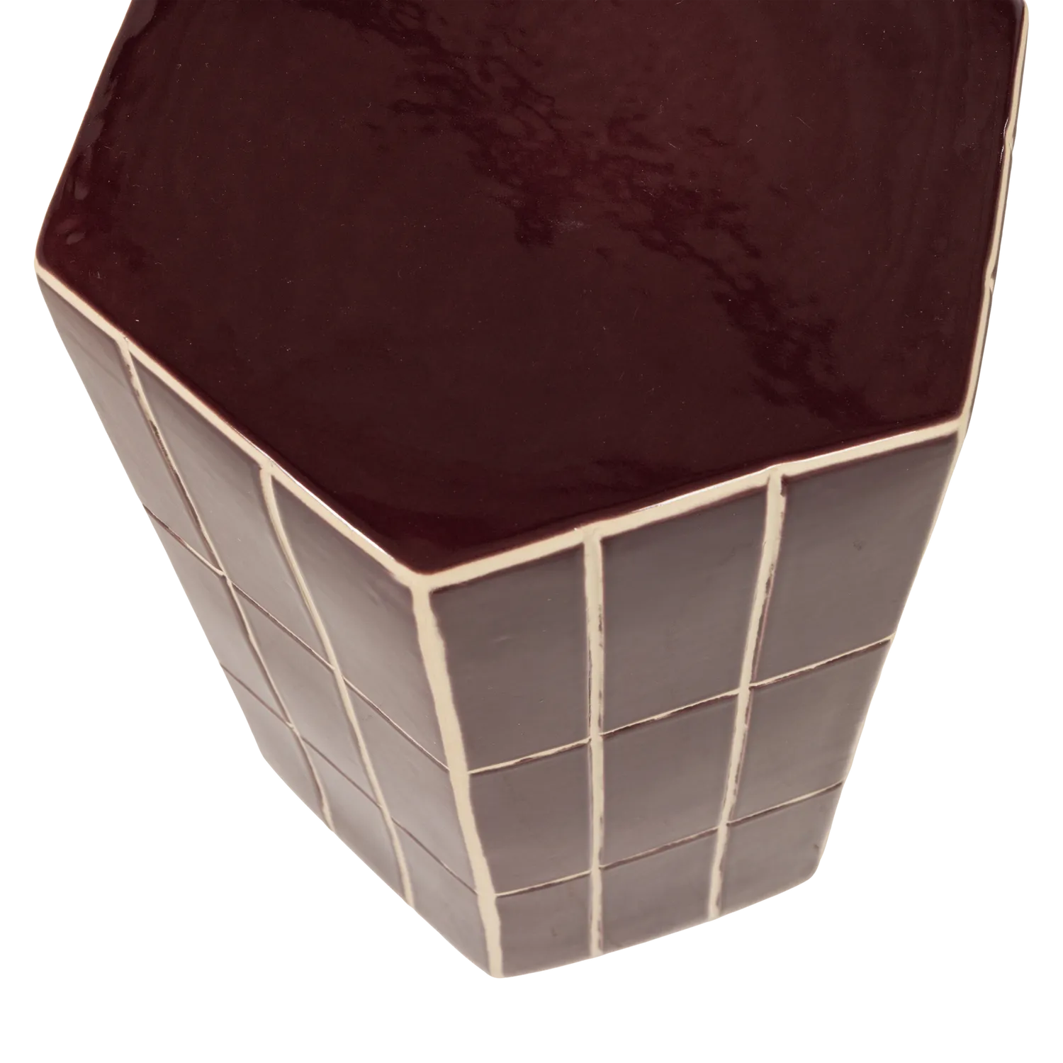 Woood Plu Decoratieve Bijzettafel Keramiek Paars 42x30x26cm - KwaliteitWonen.nl