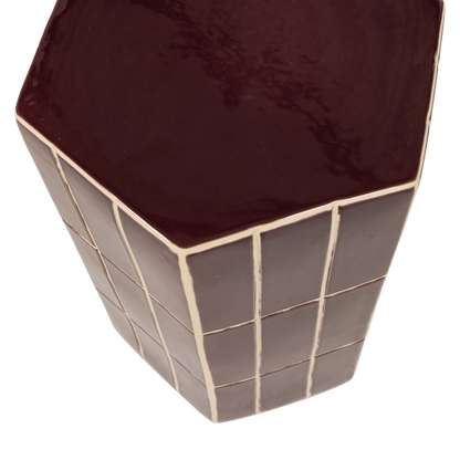 Woood Plu Decoratieve Bijzettafel Keramiek Paars 42x30x26cm - KwaliteitWonen.nl