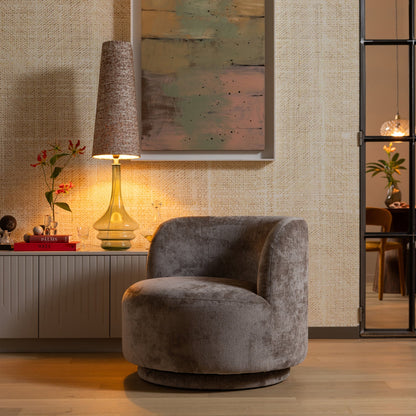 Woood Popular Draaifauteuil Taupe - KwaliteitWonen.nl