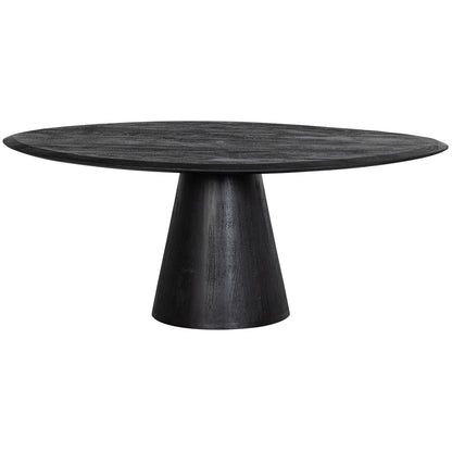 Woood Posture Salontafel Mangohout Zwart O120 Cm - KwaliteitWonen.nl