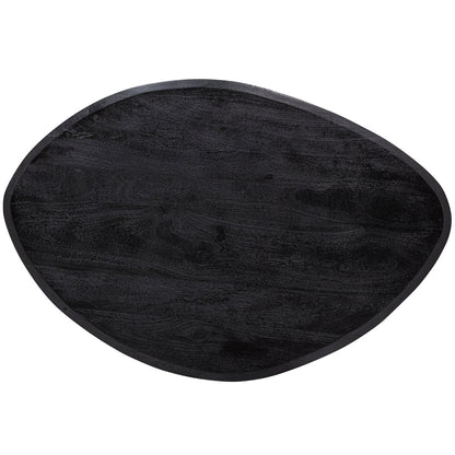 Woood Posture Salontafel Mangohout Zwart O120 Cm - KwaliteitWonen.nl