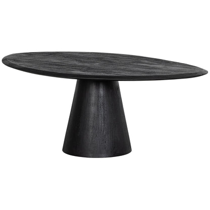 Woood Posture Salontafel Mangohout Zwart O120 Cm - KwaliteitWonen.nl