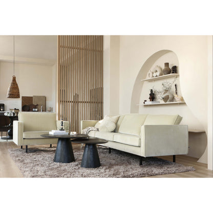 Woood Posture Salontafel Mangohout Zwart O70 Cm - KwaliteitWonen.nl