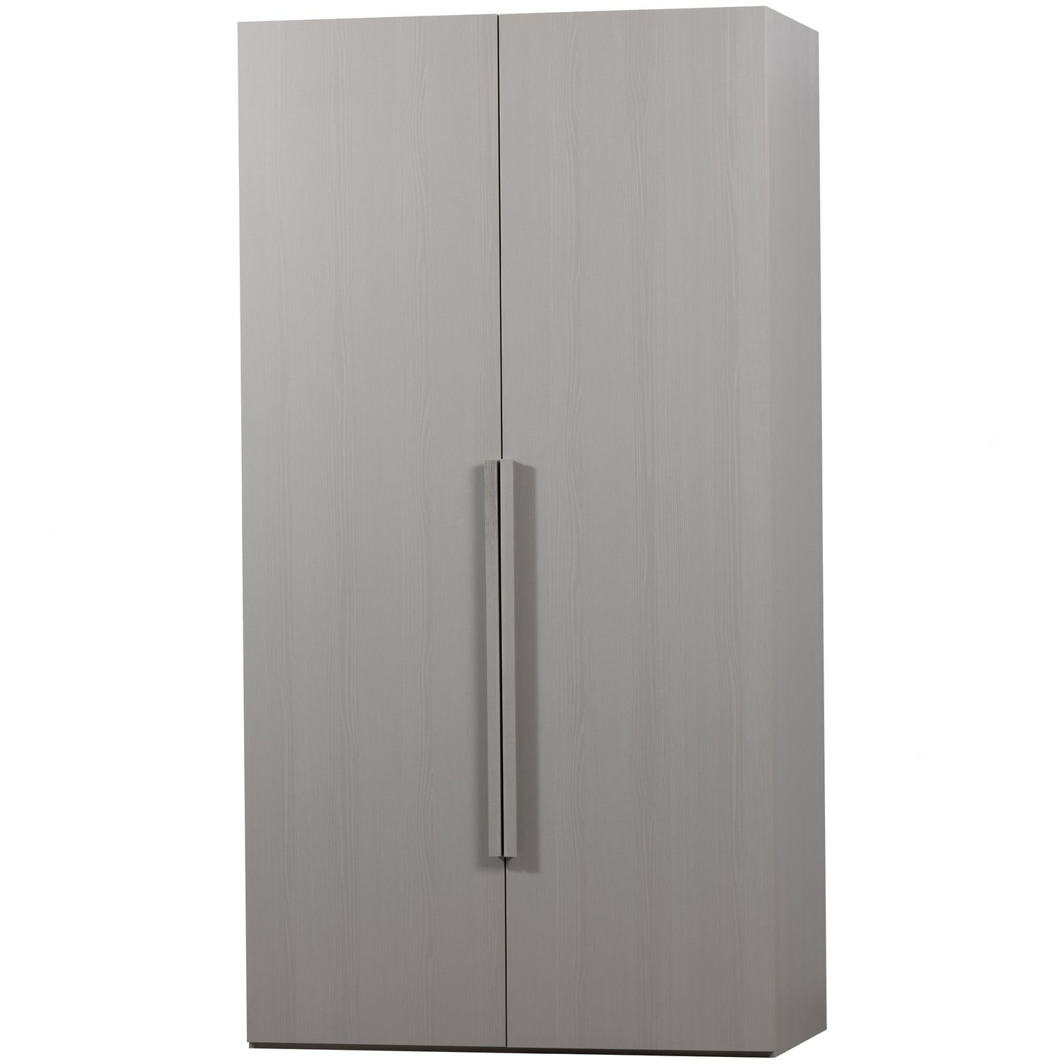 Woood Rens Kledingkast 2 Deurs Greep Lang Noten Pebble Grey [Fsc] - KwaliteitWonen.nl