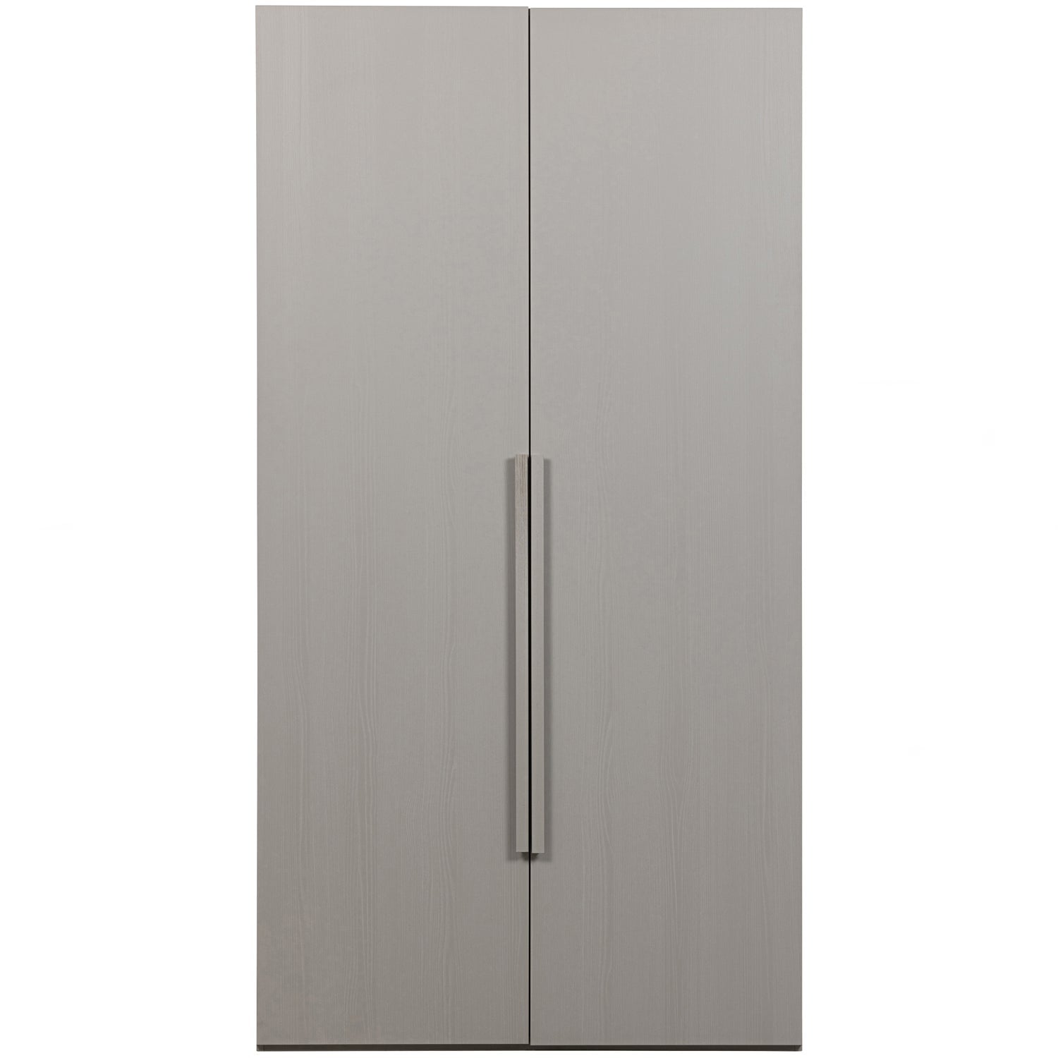 Woood Rens Kledingkast 2 Deurs Greep Lang Noten Pebble Grey [Fsc] - KwaliteitWonen.nl